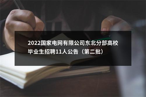 2022国家电网有限公司东北分部高校毕业生招聘11人公告（第二批） 图片