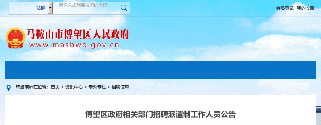 2024年马鞍山博望区政府相关部门招聘7人公告 图片