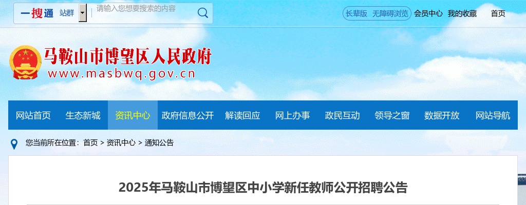 2025年马鞍山市博望区中小学新任教师招聘19人公告 图片